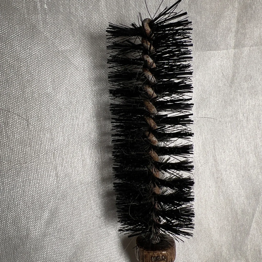 Vintage 1970s Goody Round Styling Brush Faux Wood‎ Handle